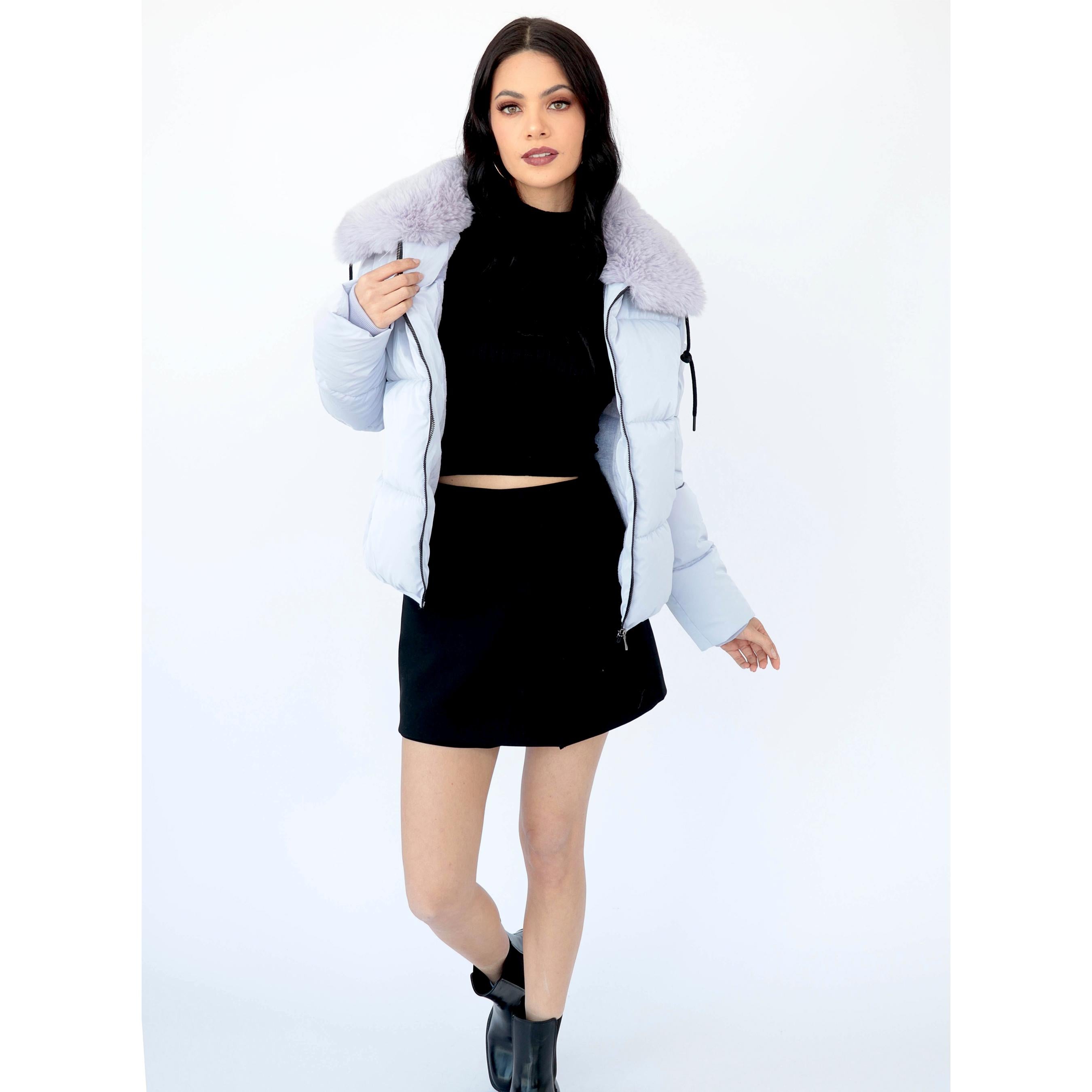 Chamarra Mujer Cuello Aborregado Acolchada Roosevelt A273