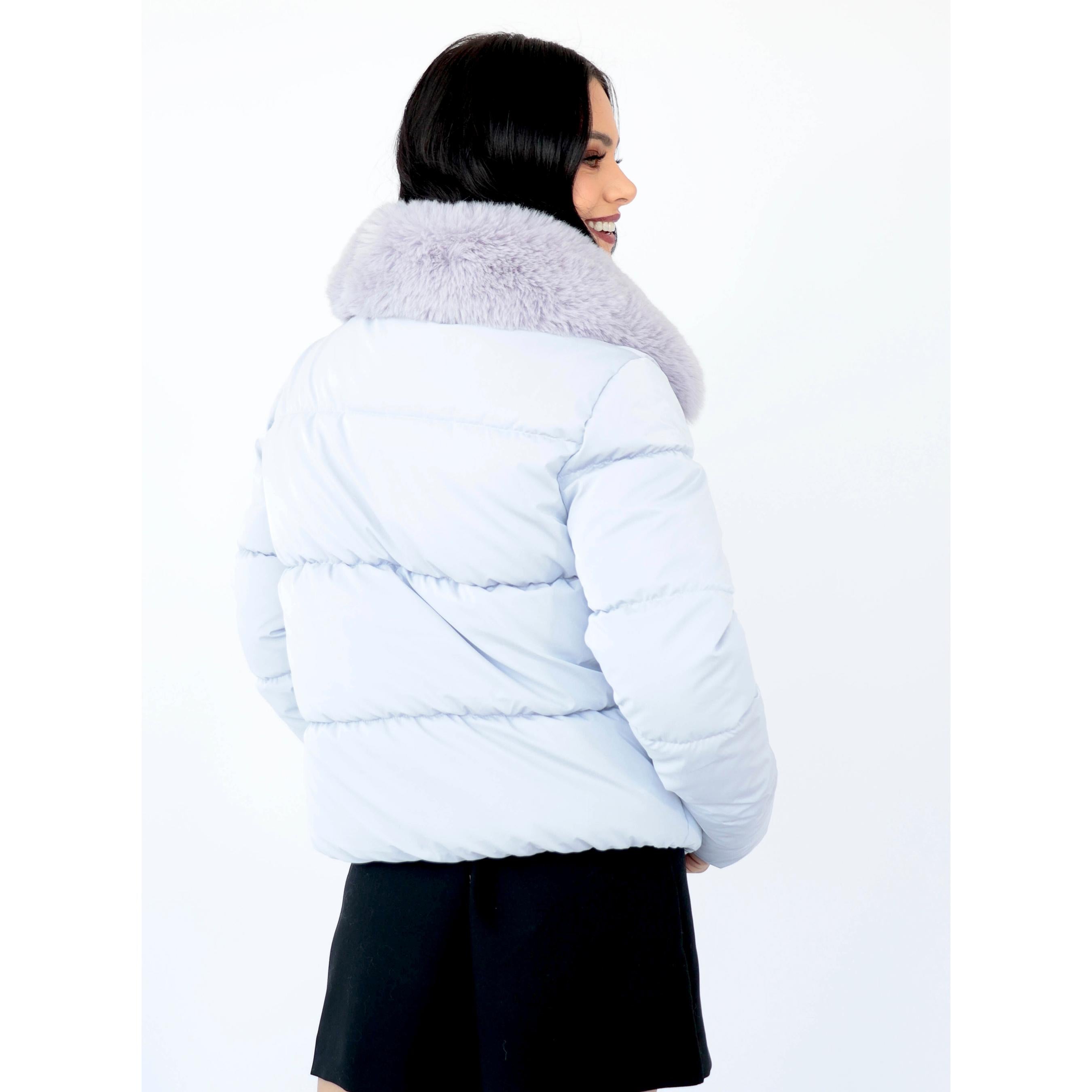 Chamarra Mujer Cuello Aborregado Acolchada Roosevelt A273