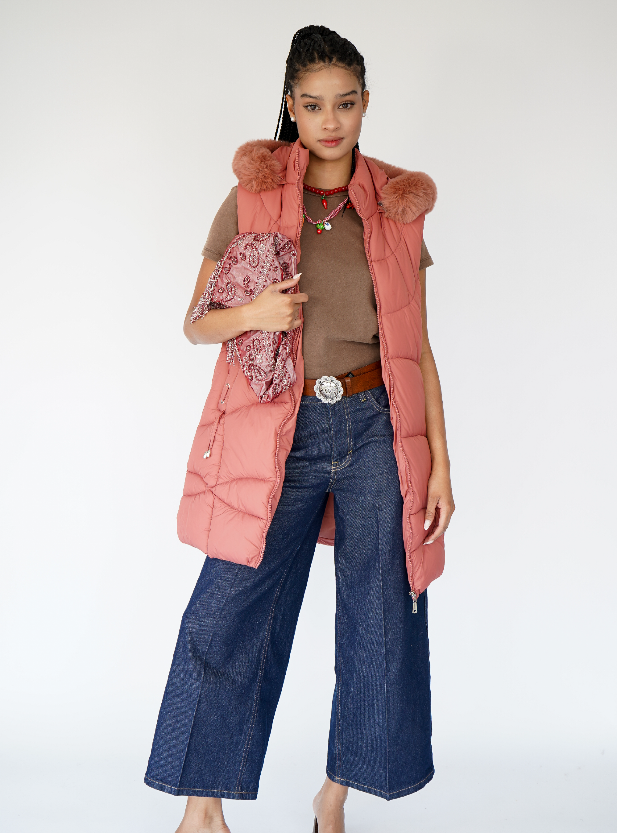 CHALECO KARLYS DKPINK