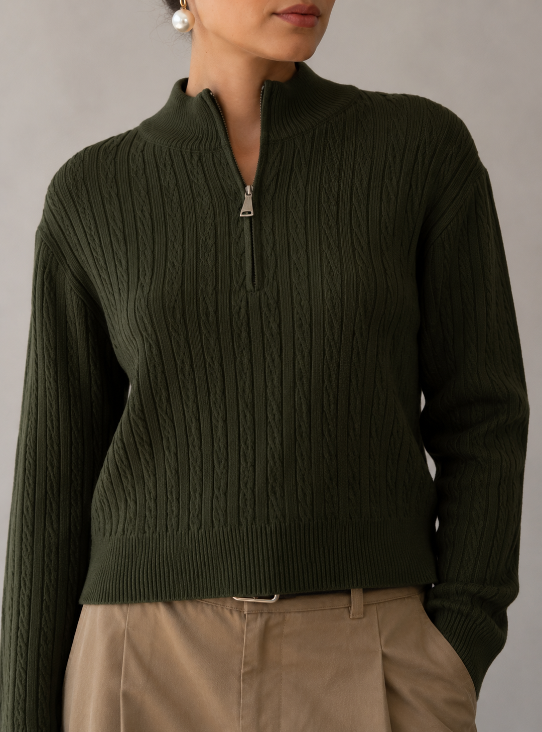 SUDADERA WSWZIPY OLIVENIT