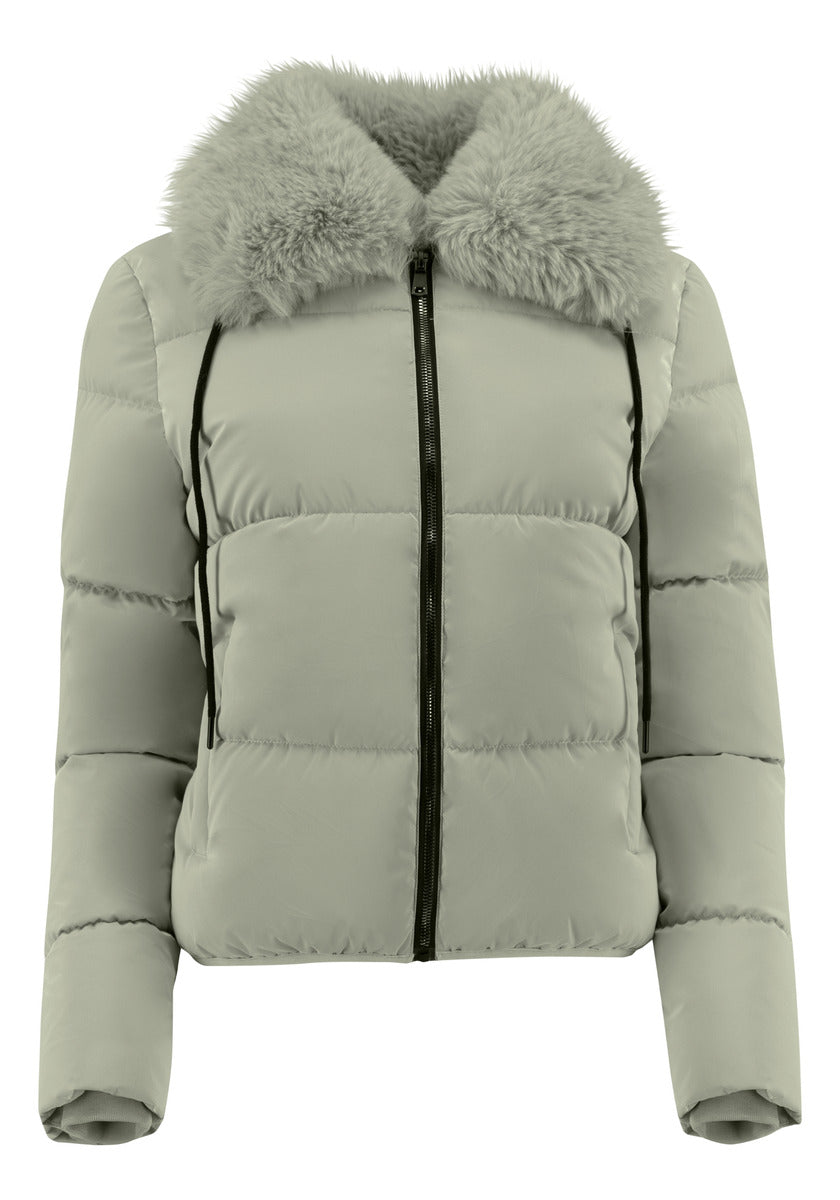 Chamarra Mujer Cuello Aborregado Acolchada Roosevelt A273